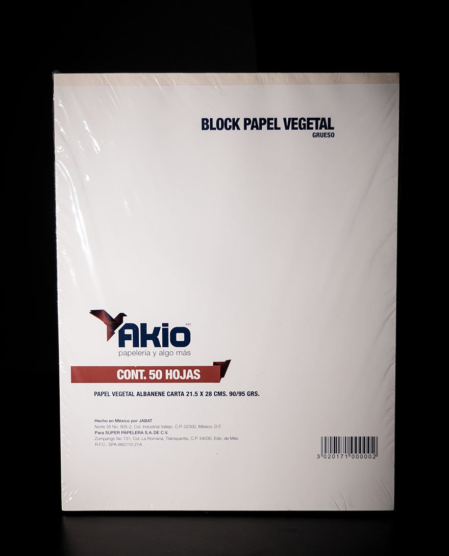 Akio Block Vegetal Albanene Carta Grueso 50 hojas