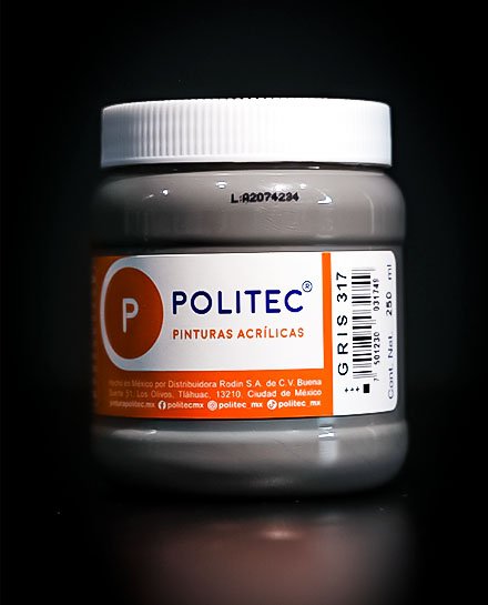 Politec Pintura Acrilica Gris 317 250ml