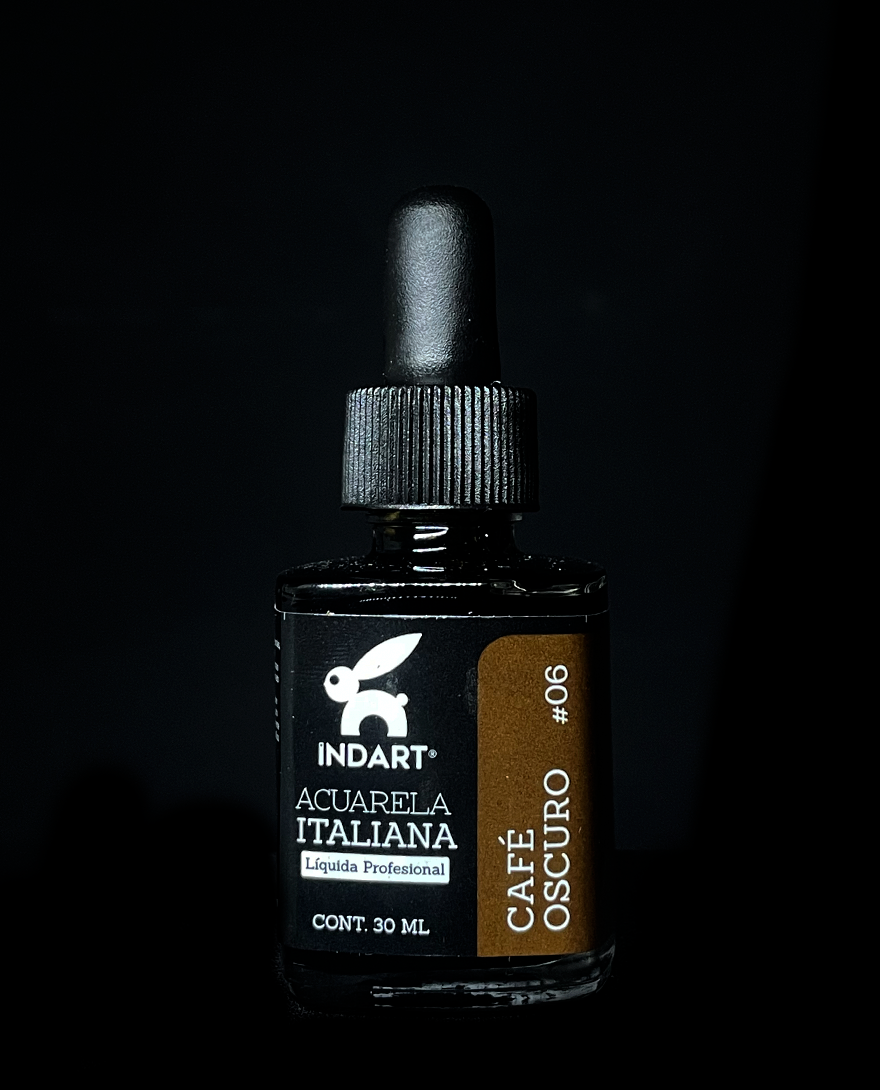 INDART ACUARELA LIQUIDA CAFE OSCURO #06
