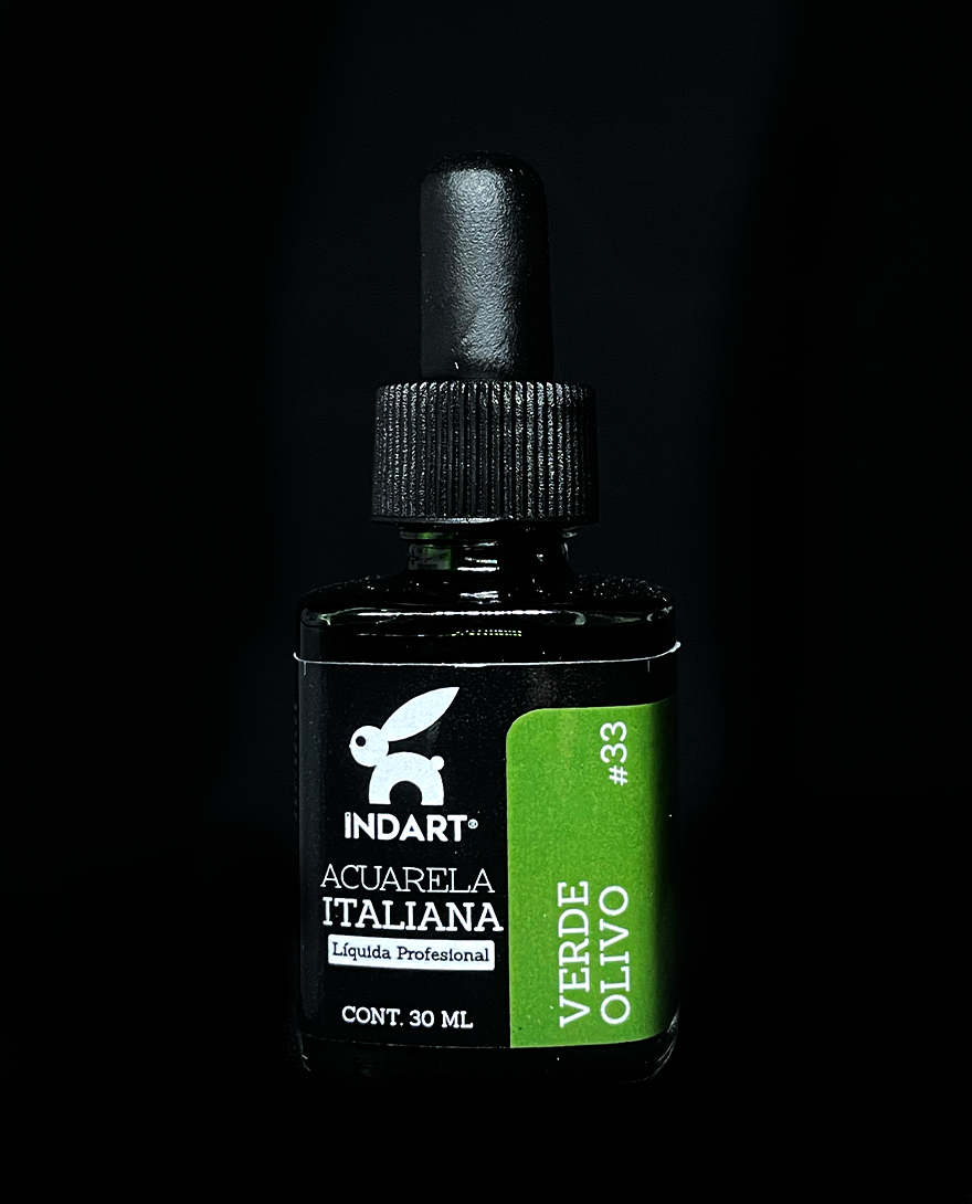 INDART ACUARELA LIQUIDA VERDE OLIVO #33