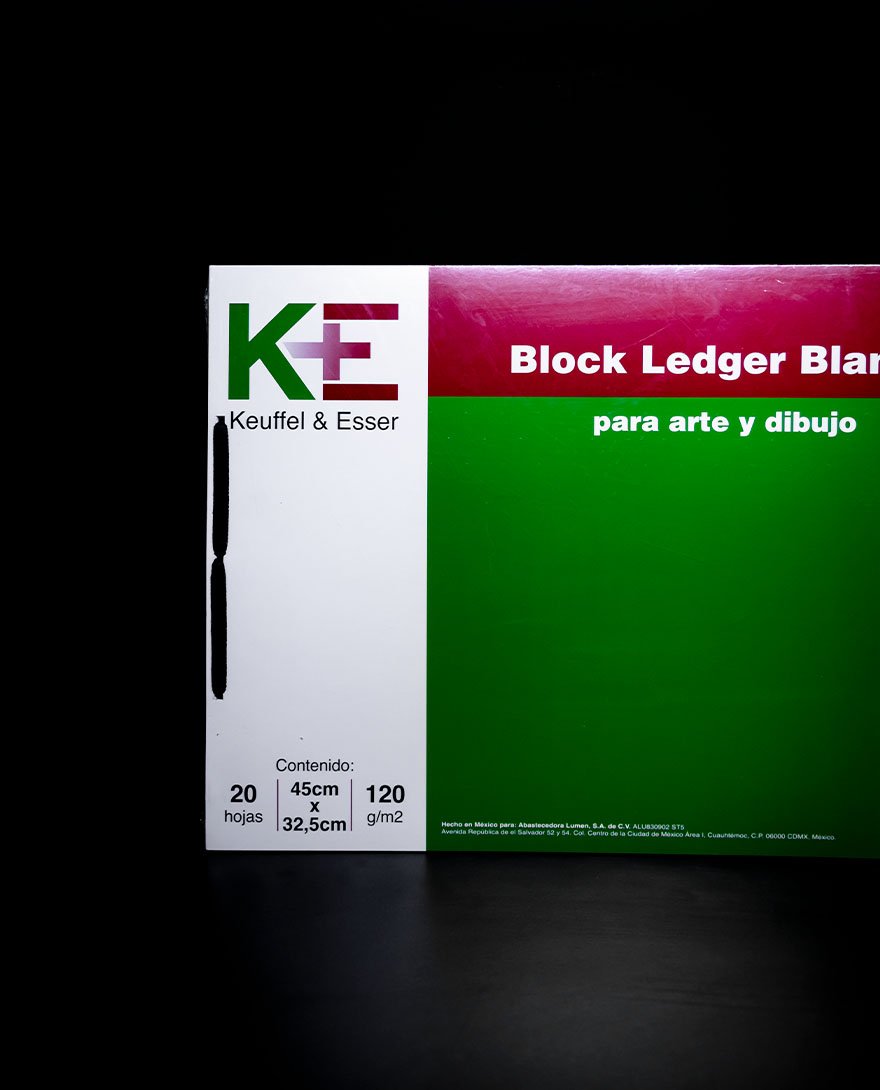 KE Block Ledger Blanco 32x45 cm