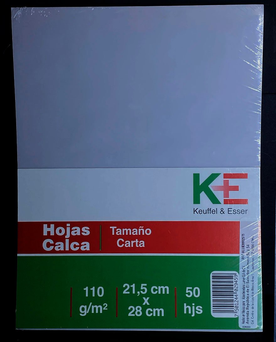 KE Block Calca Tamaño Carta 110g 50 hojas
