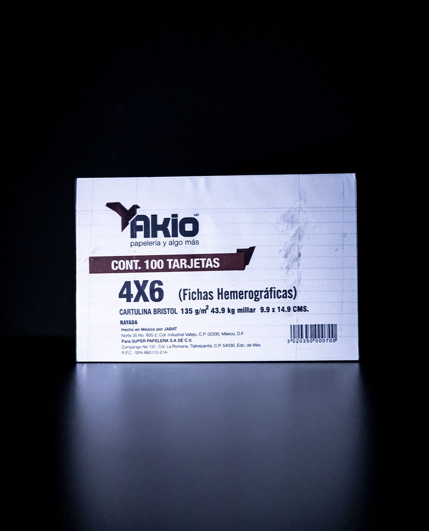 Akio Fichas Hemerográficas 4x6 Rayada
