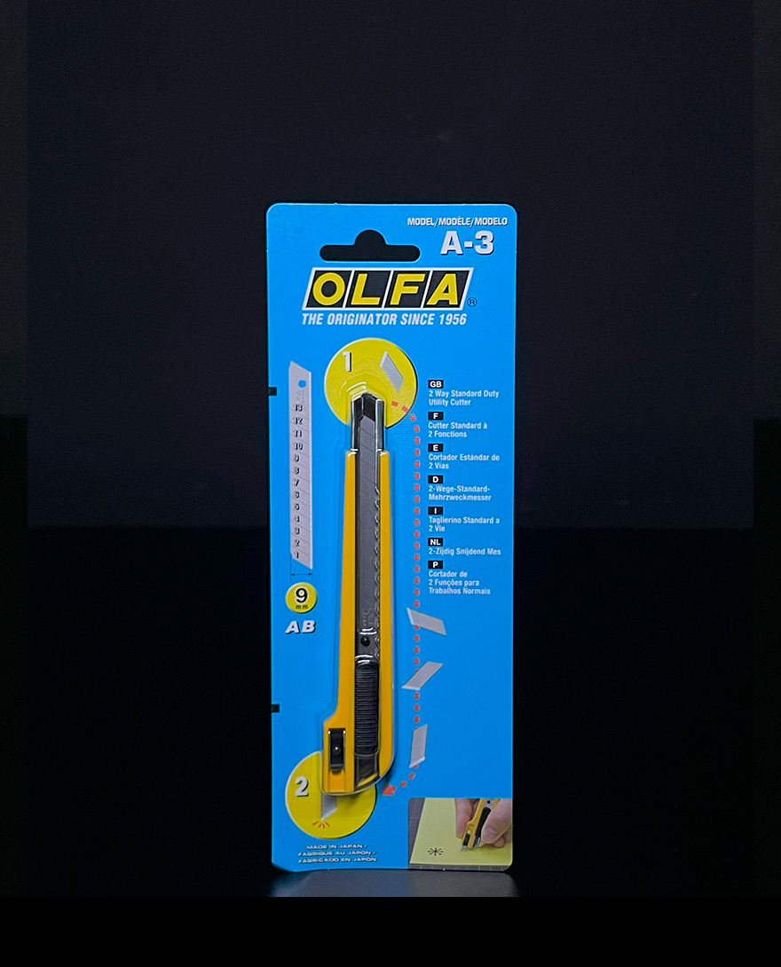 Olfa Cutter A-3 Estándar de Acero 9mm