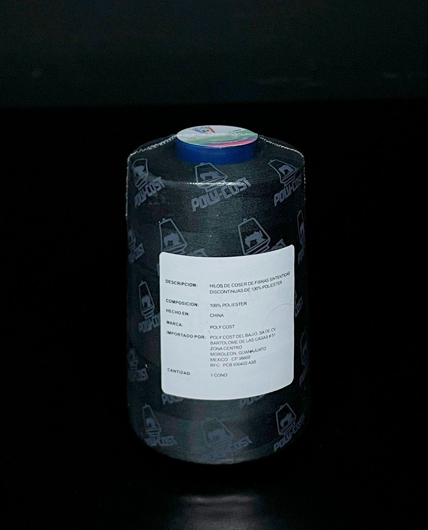 Hilo en Cono POLY-COST negro 5000m