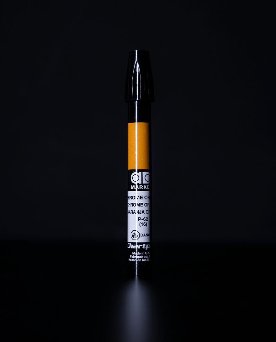 Chartpak Marcador Naranja Cromo