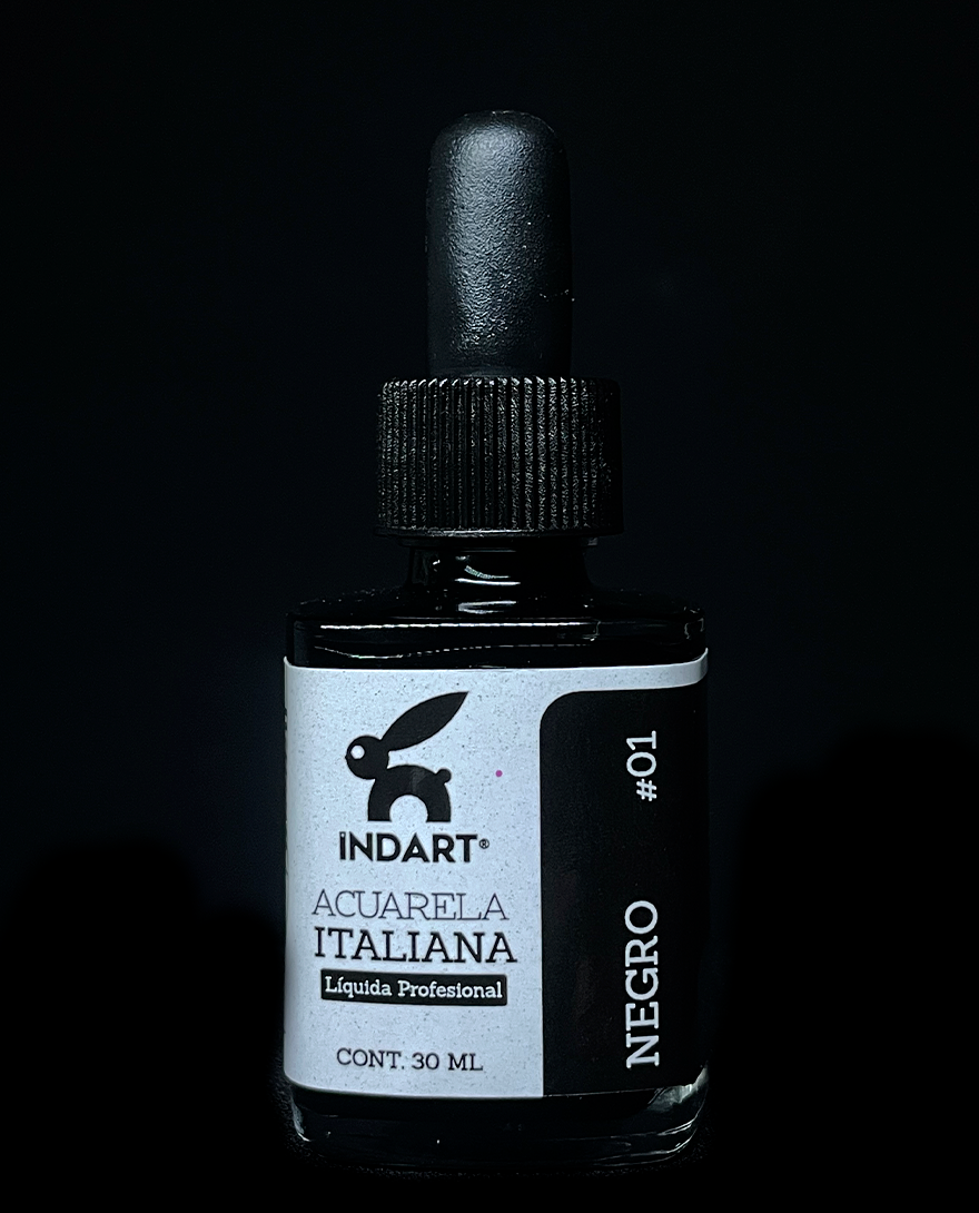 INDART ACUARELA LIQUIDA NEGRO #01