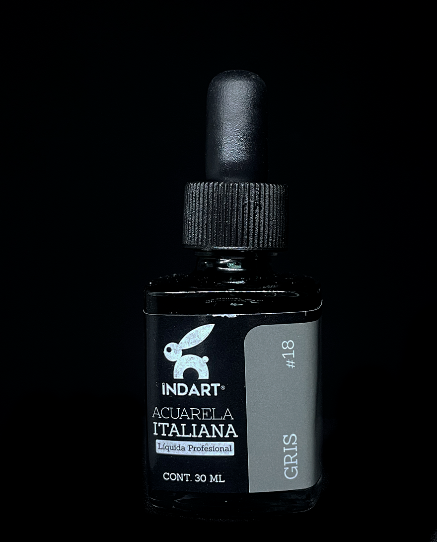 INDART ACUARELA LIQUIDA GRIS #18