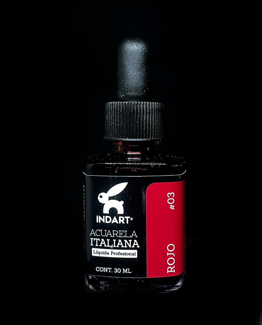 INDART ACUARELA LIQUIDA ROJO #03