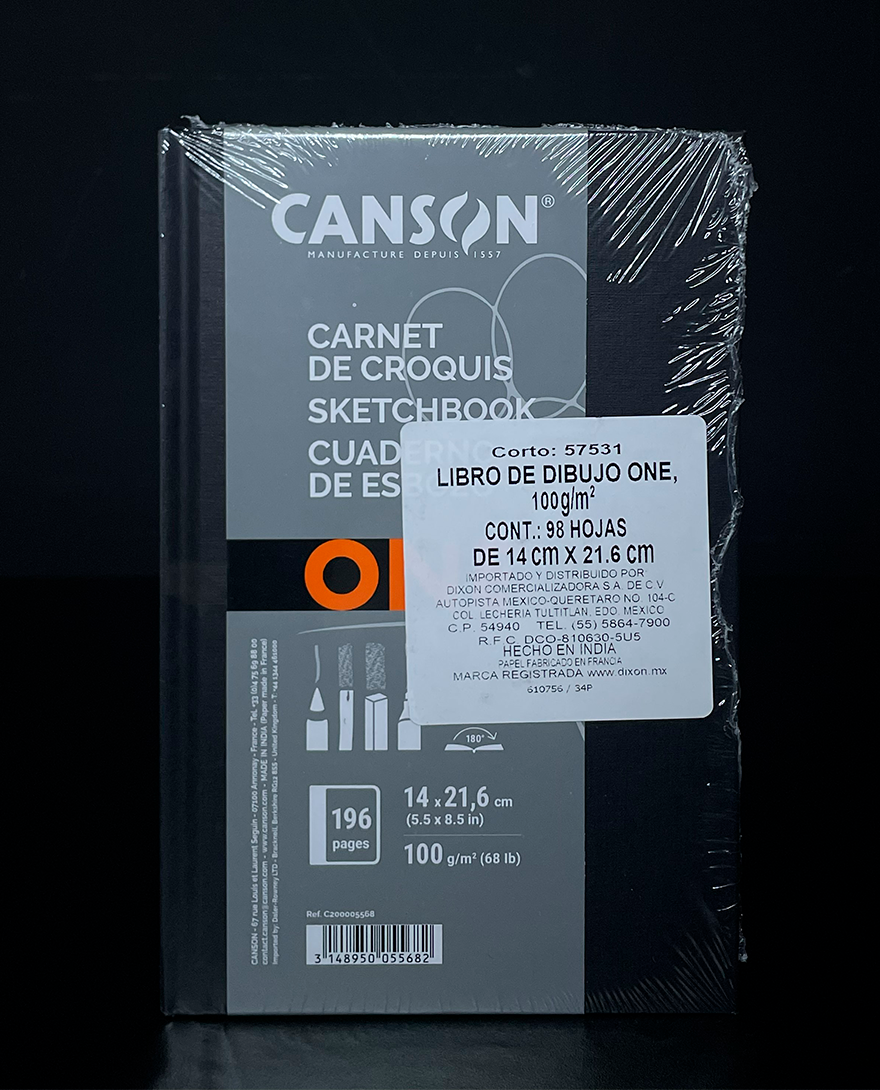 CANSON Libro de dibujo 14 cm x 21.6 98 hojas